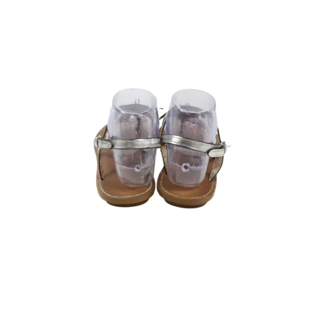 Coach Womens Leather Thong Camara Slingbacks Sandals Silver Size 9 B